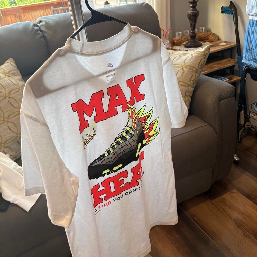 Nike white tee with red